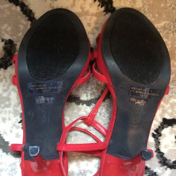 Red and Gold Strappy Heels - Picture 6 of 7